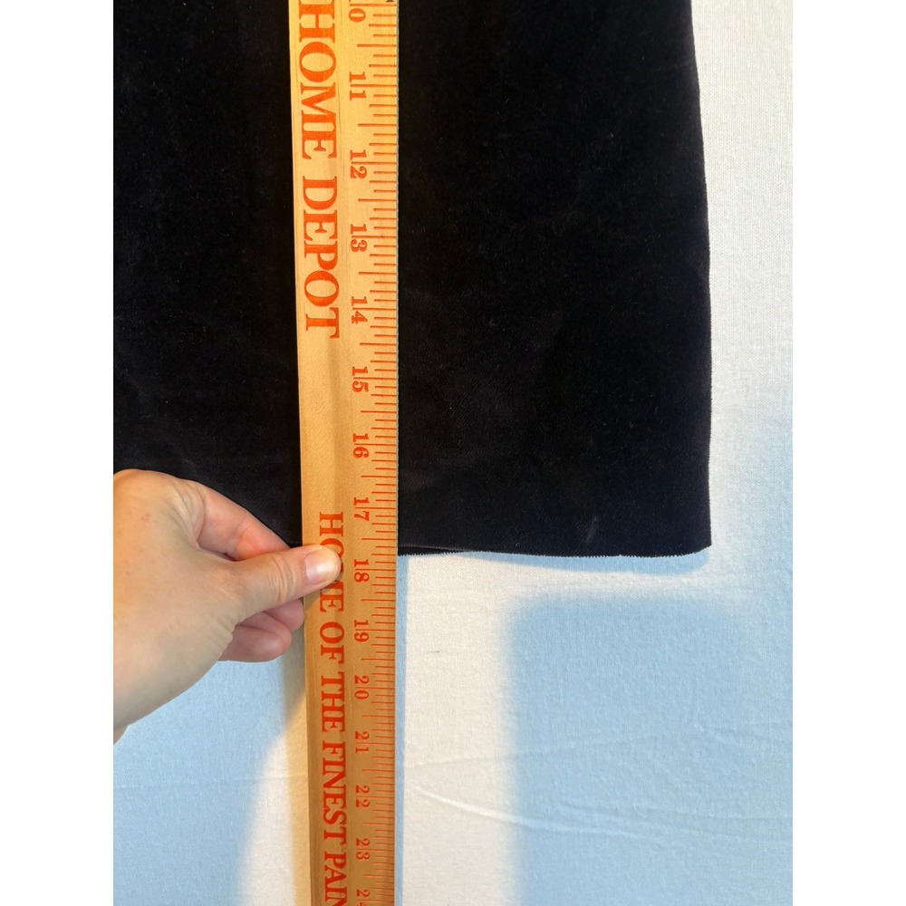 Vintage Limited America Velvet Mini Skirt High Waist Navy Slit Back Zip Size‎ 4 - Picture 3 of 11